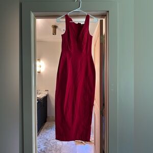 House of CB CeCe deep V midi dress